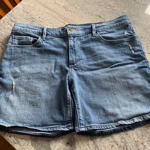 Ann Taylor Loft Distressed Jean Shorts